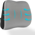 Panduo Lumbar Support Pillow for Office Chair, Memory Foam Lumbar Pillow for Lower Back Pain Relief - Black (xiaoyaokaoGrey)