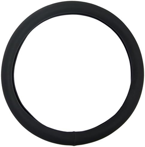BDK 14.5" - 15.5" Soft Perforated Leather Steering Wheel Cover (Punch Grip Perforated Leather - Black)