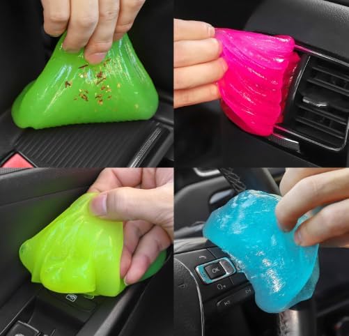SOLASTA Car Cleaning Gel Car Putty Car Cleaning Kit Car Interior Cleaner Slime Car Cleaning Supplies Auto Detailing Tools Car Accessories Car Gifts for Women Men Keyboard Cleaner (Blue)