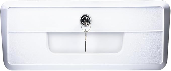 Pactrade Marine Boat Pontoon Yacht Storage Compartment Durable Standard Lightweight Lockable ABS Locking Plastic Glove Box White Spacious with Keys