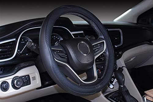 Mayco Bell Small Size Steering Wheel Cover Anti-Slip,Safety,Soft,Breathable,Durable,Full Surround,Comfortable Grip Microfiber Leather (14-14.25 inch,Black)