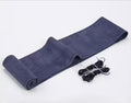 Steering Wheel Cover (Suede Leather), DIY Hand Sewn, Suitable for Both Men and Women, 15 inch Universal (Dark Blue)