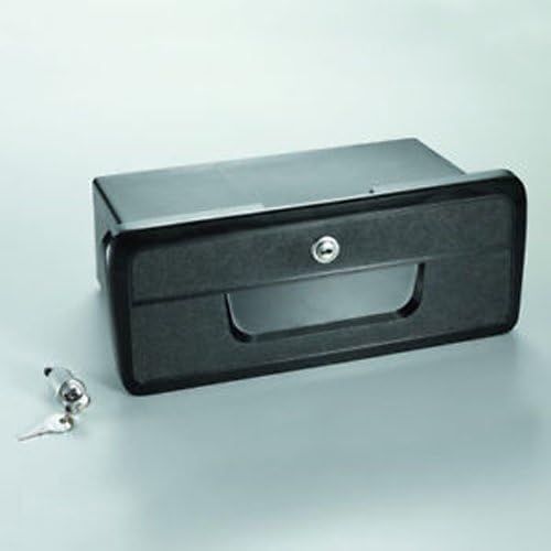 Pactrade Marine Lightweight Black ABS Plastic Lockable Glove Box Storage Compartment with Keys for Boat RV Truck