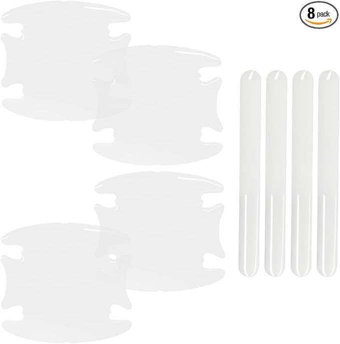 8PCS Transparent Car Door Handle Protector, Waterproof Car Door Cup Paint Guard Sticker, Self-Adhesive Auto Body Exterior Anti-Scratch Protection Trim for Cars, SUVs, Trucks (DoorCup)