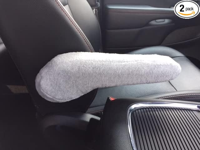 Auto Armrest Covers- Fits The Chrysler Town & Country 2011-2016 Armrest Covers for Front Bucket Seats- Protect Fold Down Armrest Fleece Fabric 1 Pair (XLSLM)