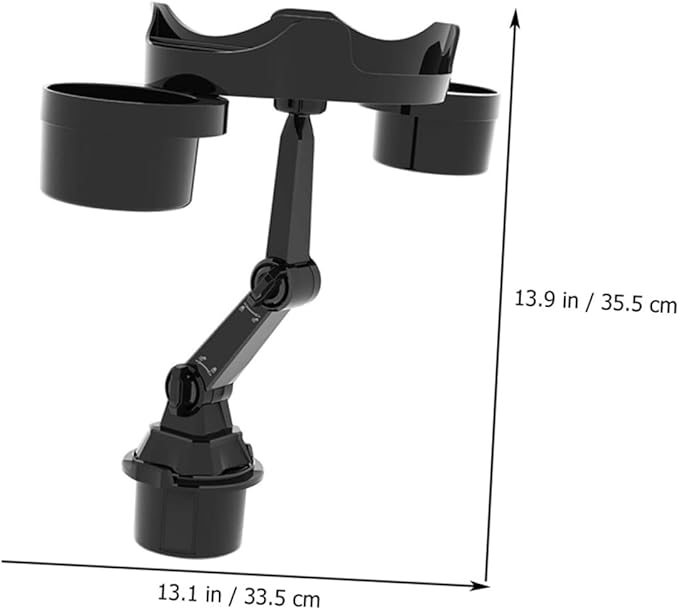 Zerodeko Car Cup Holder Expander with Rotatable Tray Holder for Car Fits Vehicles Multi-Angle Design Convenient Storage for Driving