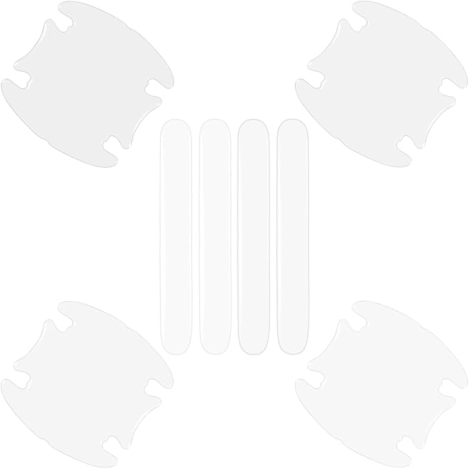 Transparent PVC Car Door Protector, Handle Cup Protective Sticker Auto Door Paint Guard Universal for Most Car Handle(8PCS)