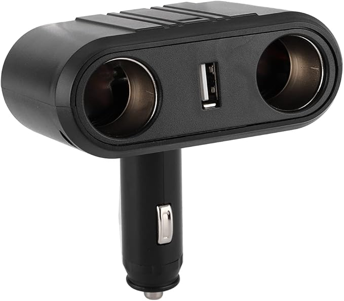 Universal Car 2 Way Cigarette Lighter Cigarette Lighter Socket Distributor Socket Multi Port Car USB Charger Adapter Can Connect Car Recorder, Cell Phone Car Charger 12-24v