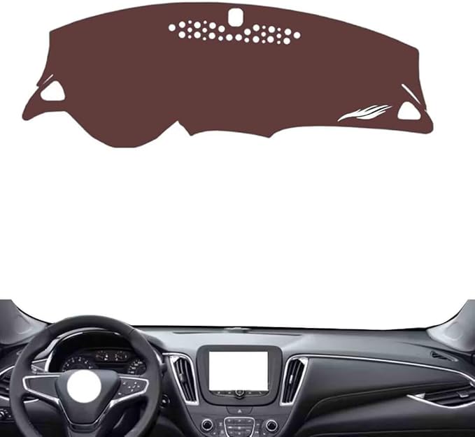 Leather Dashboard Cover Compatible with Chevy Malibu XL (No Speaker) 2016-2023，Dash Cover, Non-Slip Dash Cover, Dash mat Dashboard Cover, Interior Dash Covers
