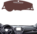 Leather Dashboard Cover Compatible with Chevy Malibu XL (No Speaker) 2016-2023,Dash Board Cover mat Anti-Slip Sun-Proof and dust-Proof(Brown)