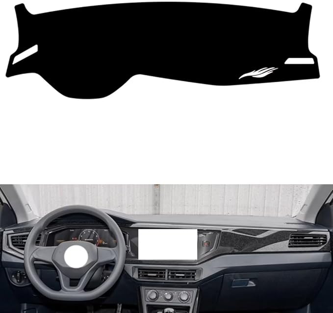 leather dashboard cover Compatible with VW Lavida 2023，dash cover（black）