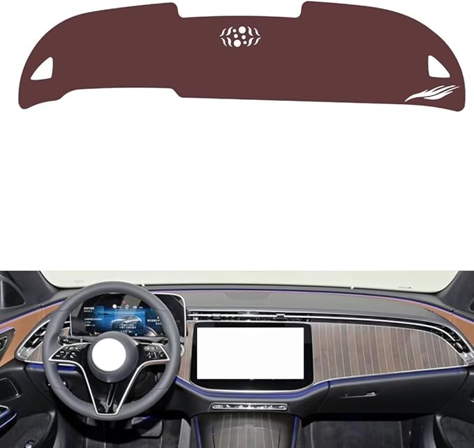 Leather Dashboard Cover Compatible with Mercedes E Class (No HUD,No Camera) 2024，Dash Cover, Non-Slip Dash Cover, Dash mat Dashboard Cover, Interior Dash Covers