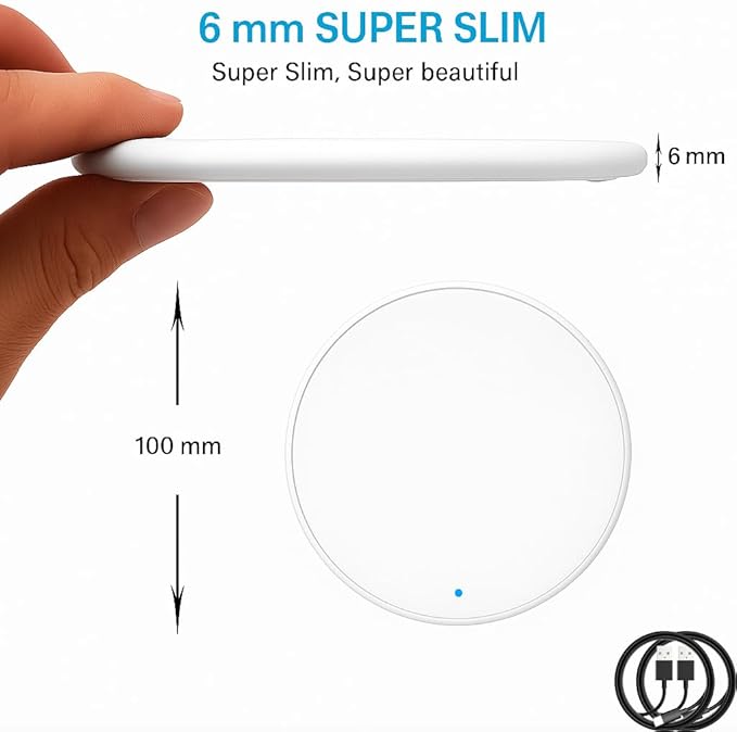 2Pcs Wireless Charger,15W Max Wireless Charging Pad Compatible with iPhone16/16Plus/16Pro /iPhone15/15Pro/15Plus/iPhone14/iPhone13/12/11/X/XR/XS/SE/8,Samsung Galaxy S25/S24/S23/S22/S21/S20/S10 (white)