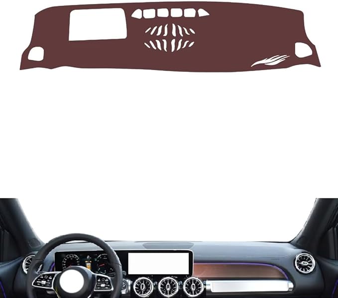 Leather Dashboard Cover Compatible with Mercedes GLB (HUD) 2020-2026，Dash Cover, Non-Slip Dash Cover, Dash mat Dashboard Cover, Interior Dash Covers