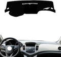 leather dashboard cover Compatible with Chevy Classic Cruze (NO storage box 2009-2015，dash cover（black）