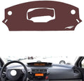 Leather Dashboard Cover Compatible with Citroen C-Quatre 2012-2016,Dash Board Cover mat Anti-Slip Sun-Proof and dust-Proof(Brown)