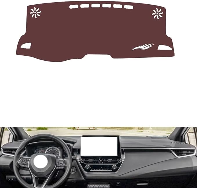 Leather Dashboard Cover Compatible with Toyota Levin，Dash Cover, Non-Slip Dash Cover, Dash mat Dashboard Cover, Interior Dash Covers
