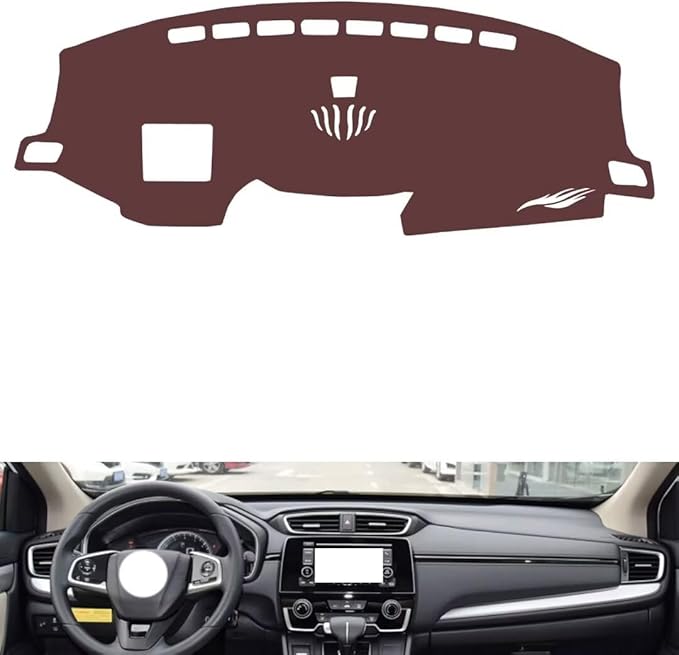 Leather Dashboard Cover Compatible with Honda CRV (HUD 2017-2021，Dash Cover, Non-Slip Dash Cover, Dash mat Dashboard Cover, Interior Dash Covers