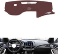 Leather Dashboard Cover Compatible with Cadillac CT5（Warning Light） 2020-2023,Dash Board Cover mat Anti-Slip Sun-Proof and dust-Proof(Brown)