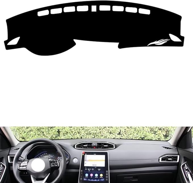 leather dashboard cover Compatible with HyundaiHyundai IX25 2020，dash cover（black）