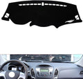leather dashboard cover Compatible with HyundaiHyundai IX35 2010-2015，dash cover（black）