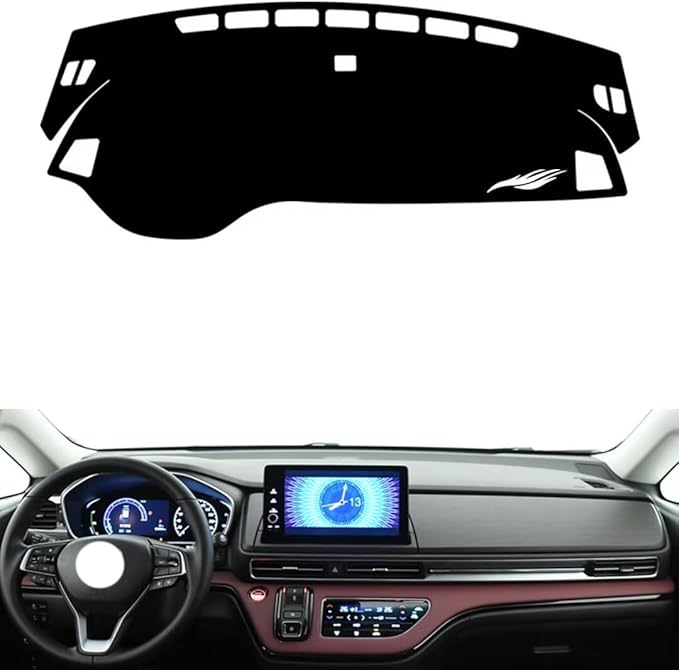 leather dashboard cover Compatible with HONDA Elysion 2022-2024，dash cover（black）