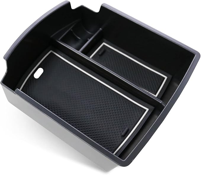 Ruiya Kona Center Console Organizer for Hyundai Kona Accessories Middle Console Organizer 2018+ Hyundai Kona Armrest Storage Box Glove Tray Compatible with 2018 2019 2020 2021 2022 2023 Hyundai Kona