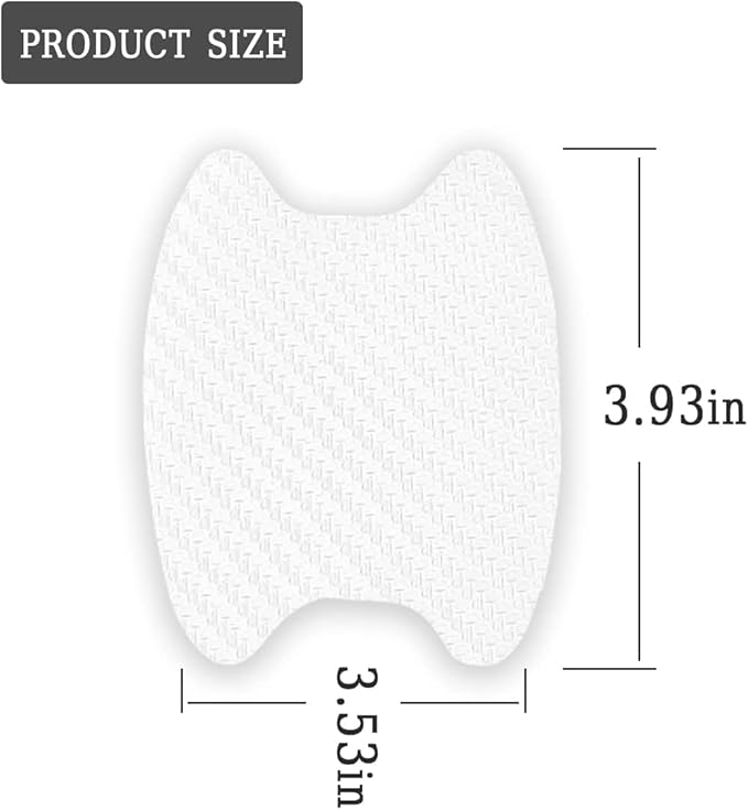 4PCS Car Door Handle Protector Sticker, Universal Carbon Fiber Anti-Scratches Auto Door Handle Protective Film, Car Door Side Paint Cover Guard Stickers Fit for Most Car Handles (White)