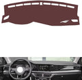 Leather Dashboard Cover Compatible with VW Bora 2019-2022,Dash Board Cover mat Anti-Slip Sun-Proof and dust-Proof(Brown)