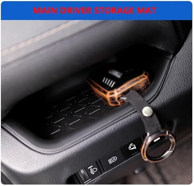 for 2023 RAV4 Driver Storage Box Organizer Mat Driver's Interior Insert Tray Center Console Organizer Tray Compatible with Toyota RAV4 2023 2022 2021 2020 2019 Accessories (Driver Organizer Mat)
