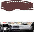 Leather Dashboard Cover Compatible with HyundaiHyundai CELESTA 2017-2020,Dash Board Cover mat Anti-Slip Sun-Proof and dust-Proof(Brown)