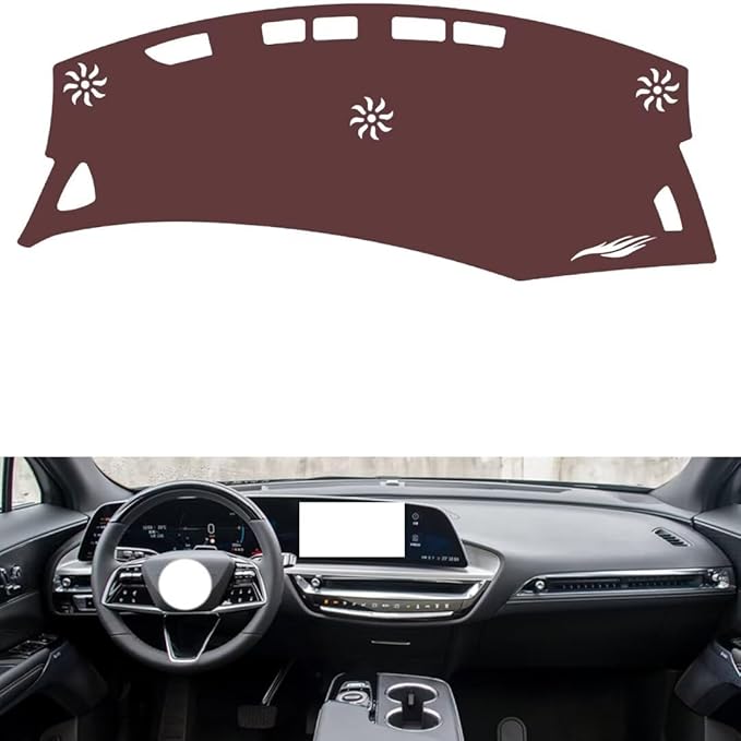 Leather Dashboard Cover Compatible with Cadillac IQ Lyriq，Dash Cover, Non-Slip Dash Cover, Dash mat Dashboard Cover, Interior Dash Covers