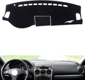 Leather Dashboard Cover Compatible with Mazda 6 2004-2016，Dash Cover（Black）