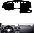 leather dashboard cover Compatible with Volvo S40 (navigation)，dash cover（black）