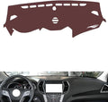 Leather Dashboard Cover Compatible with HyundaiHyundai New Santafe（Middle Speaker Hole） 2013-2017，Dash Cover, Non-Slip Dash Cover, Dash mat Dashboard Cover, Interior Dash Covers