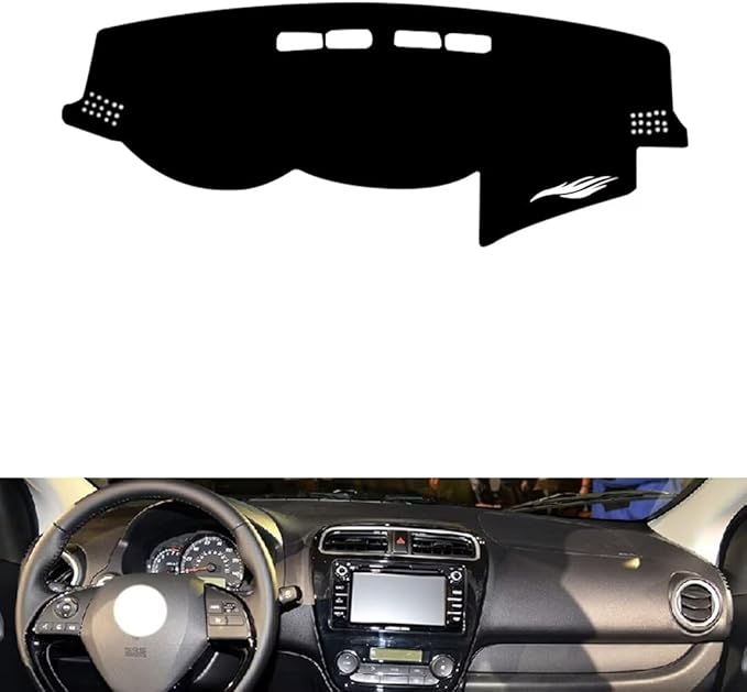 leather dashboard cover Compatible with Mitshubishi TRITON 2016-2019，dash cover（black）