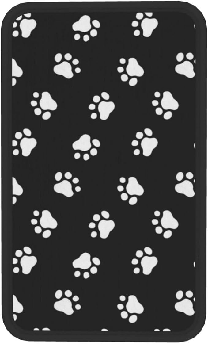 Dog Paw Prints Auto Center Console Armrest Cover Pad, Universal Fit Waterproof Comfort Car Armrest Cushion for Most Vehicle SUV Truck