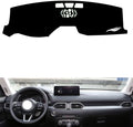 Leather Dashboard Cover Compatible with Mazda CX-5（NO HUD） 2022-2025，Dash Cover（Black）