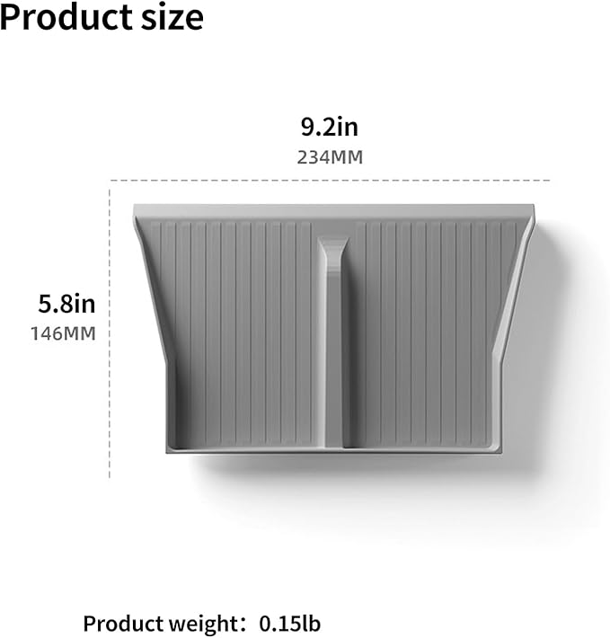 Center Console Wireless Charging Mat fit for cybertruck Anti-Slip Waterproof Silicone Mat Center Console Interior (Gray)