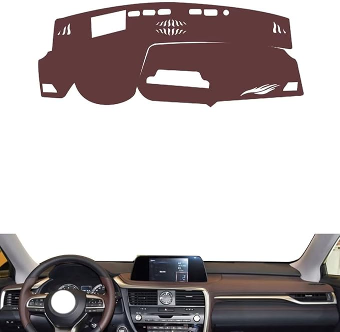 Leather Dashboard Cover Compatible with LEX RX（HUD） 2020-2021,Dash Board Cover mat Anti-Slip Sun-Proof and dust-Proof(Brown)