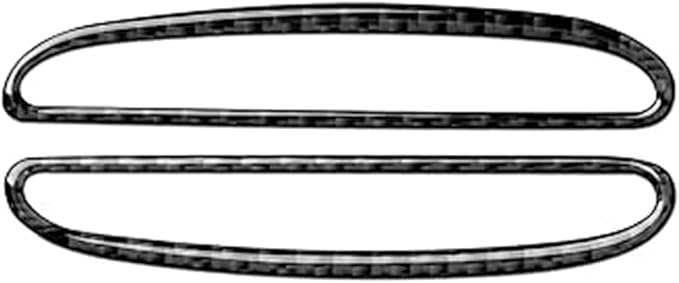 NVCNX Real Premium Carbon Fiber for Chrysler 300 Accessories 2015-2023 2016 2017 2018 2019 2020 2021 2022 S/C/Limited/Touring Car Door Sides Defogger Air Vent Cover Interior Trim Sticker Decal 2PCs
