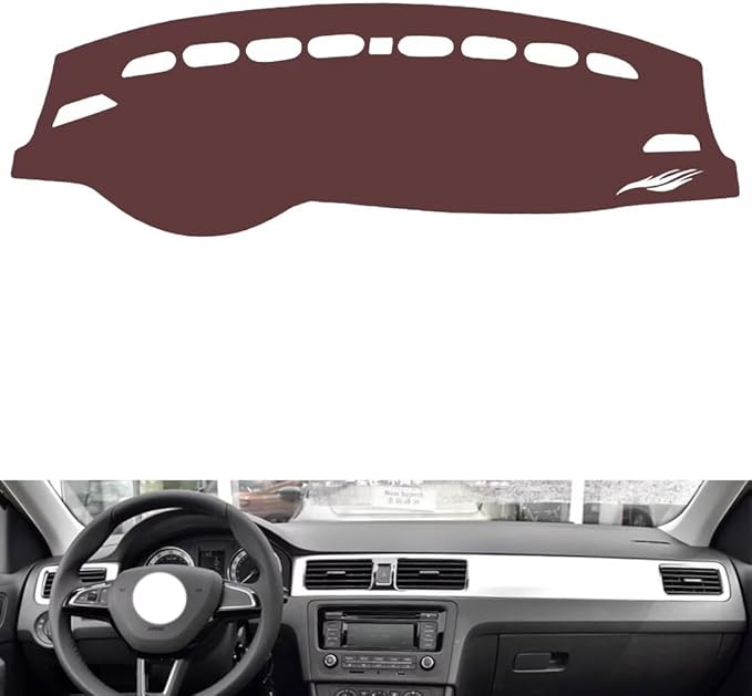 Leather Dashboard Cover Compatible with SkodaSkoda Rapid，Dash Cover, Non-Slip Dash Cover, Dash mat Dashboard Cover, Interior Dash Covers