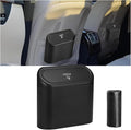 Mini Car Trash Can with Lid, Small Automotive Dustbin Garbage Container, Waterproof and Leak Resistant Car Storage Box with a roll of Plastic Trash Bags, Car Accessories Trash Bin for Vehicle, Home