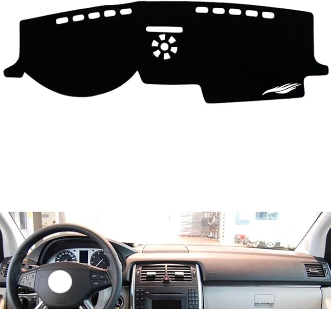 leather dashboard cover Compatible with Mercedes B Class 2009-2010，dash cover（black）