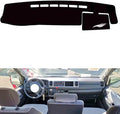 leather dashboard cover Compatible with Toyota Hiace 200 series wide version（no sensor hole） 2011-2018，dash cover（black）