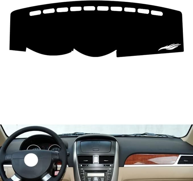 leather dashboard cover Compatible with Buick Excelle 2008-2015，dash cover（black）
