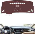 Leather Dashboard Cover Compatible with Buick GL8 ES 28T（NO HUD） 2017-2018,Dash Board Cover mat Anti-Slip Sun-Proof and dust-Proof(Brown)