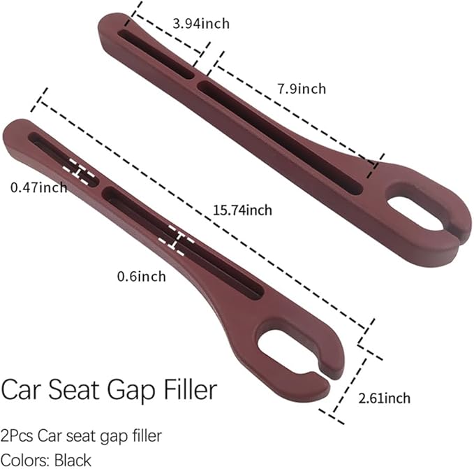 2PCS Car Seat Gap Filler with Phone Holder,[New Upgrade] Car Side Seat Gap Filler for Avoiding Things Falling,Universal Car Seat Organizer Car Interior Accessories (Red)