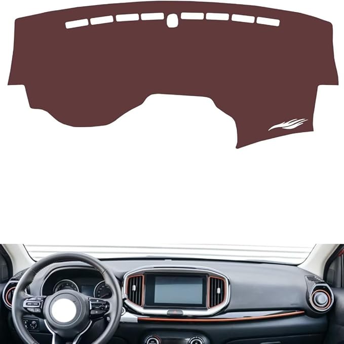 Leather Dashboard Cover Compatible with KIA KXI，Dash Cover, Non-Slip Dash Cover, Dash mat Dashboard Cover, Interior Dash Covers