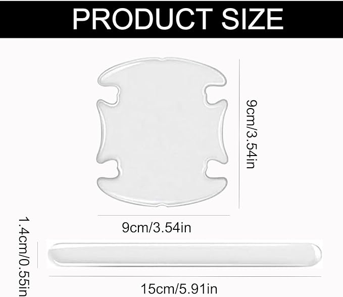 14PCS Car Door Protector, Rearview Anti-Collision Bumper Trim Guard Sticker,Universal Anti-Scratch Guard Stickers Universal for Most Car Handle